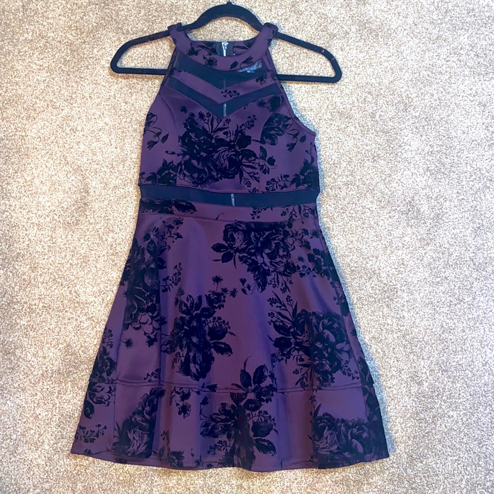 Honey and Rosie purple & black dress (medium)